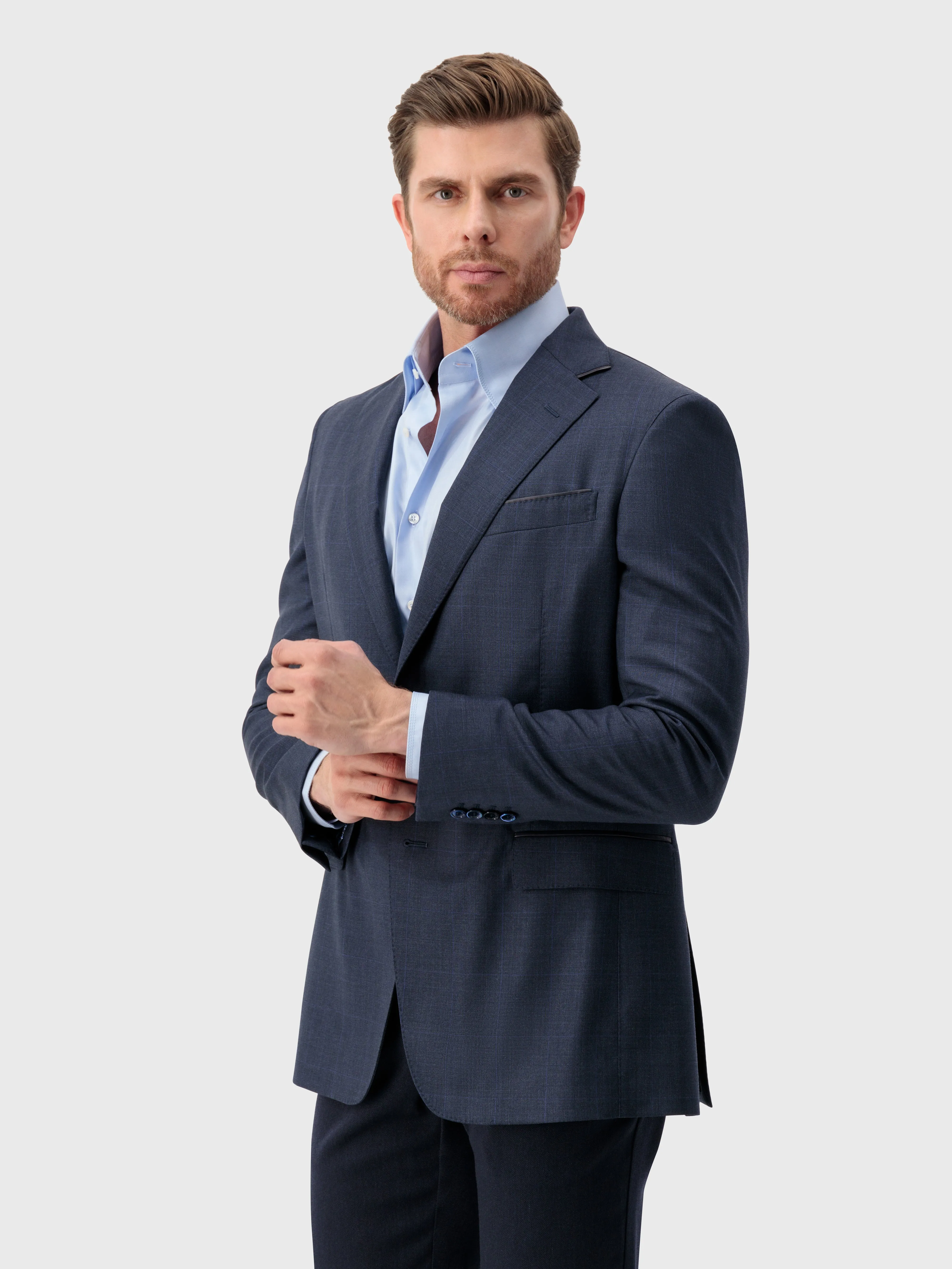 130s Wool Blazer Dark Navy