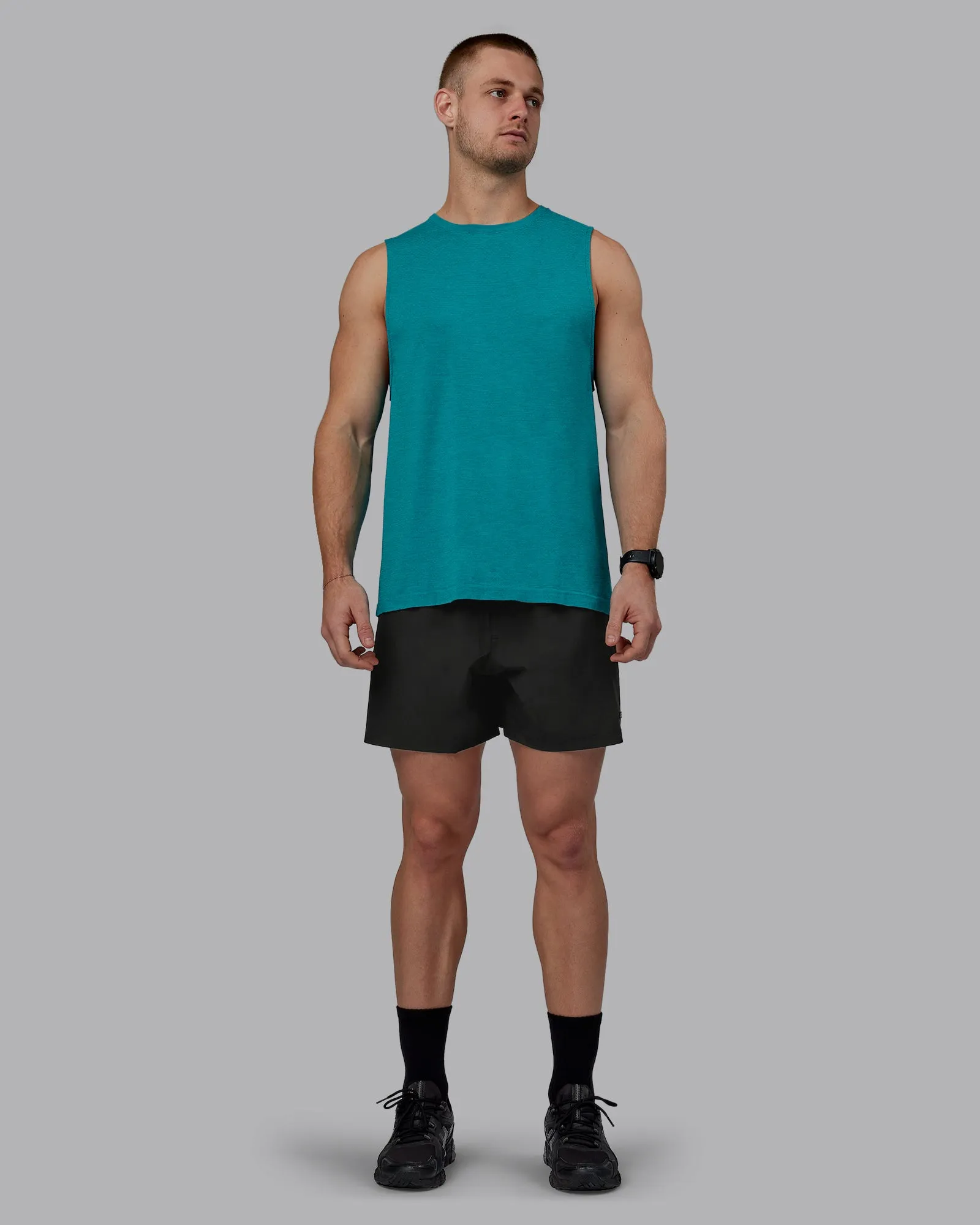 AeroFLX  Seamless Muscle Tank - Blue Bird Marl