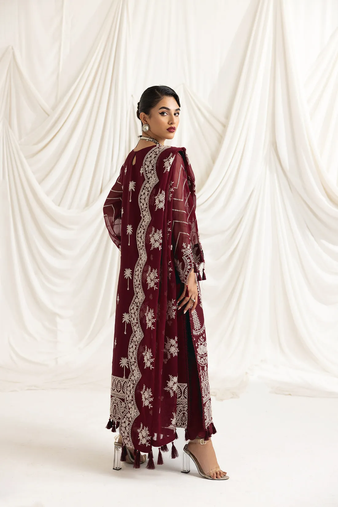 Alizeh | Formals Collection | Clara C (MAROON)