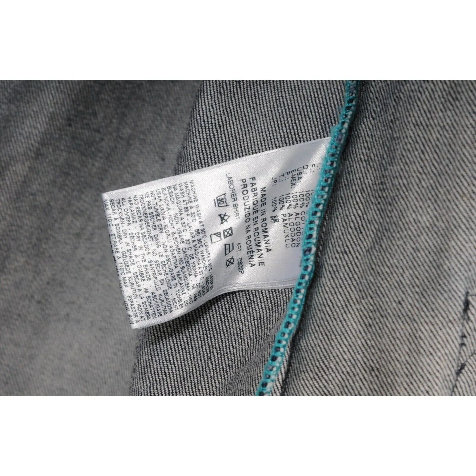 All Over Orb Print Jean Jacket Indigo Blue Denim