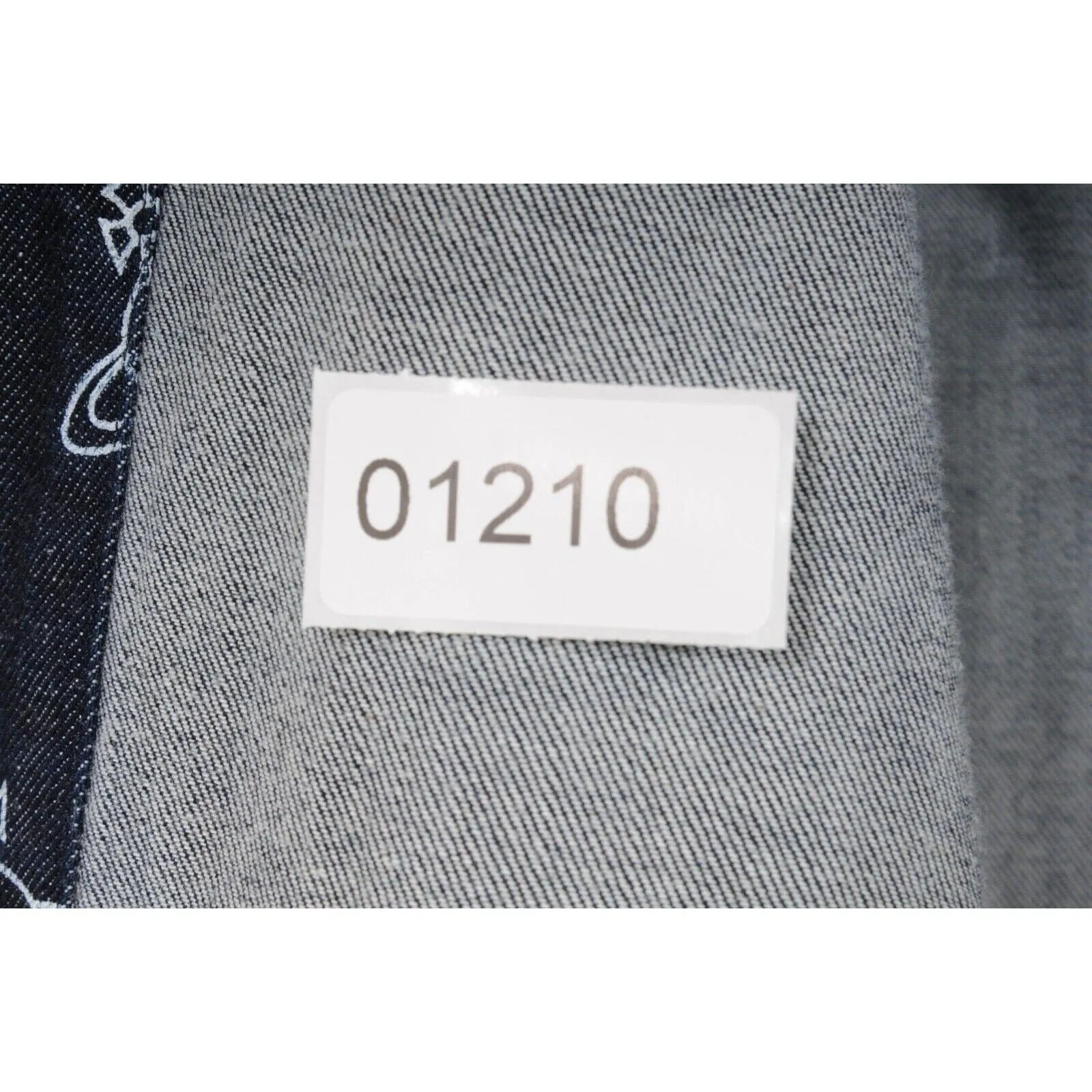All Over Orb Print Jean Jacket Indigo Blue Denim