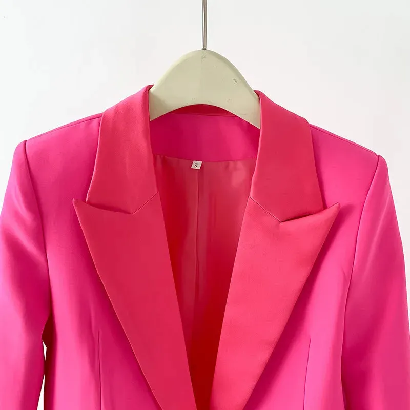 Amanza Feather Blazer Pants Set