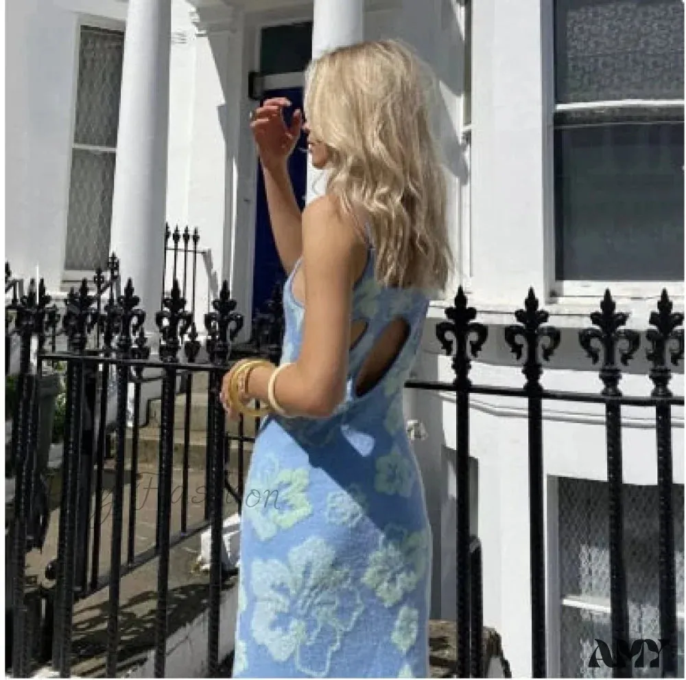 Amy Fashion - Sleeveless Spaghetti Strap Party Midi Dresses