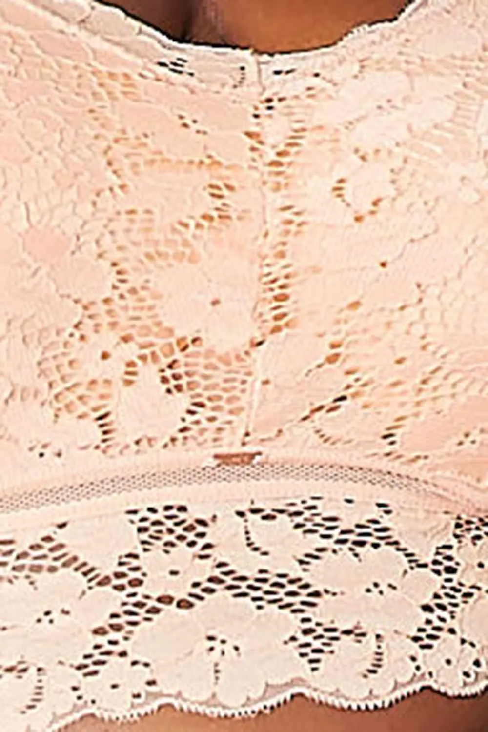 Apricot Juliette Full Size Crisscross Lace Bralette