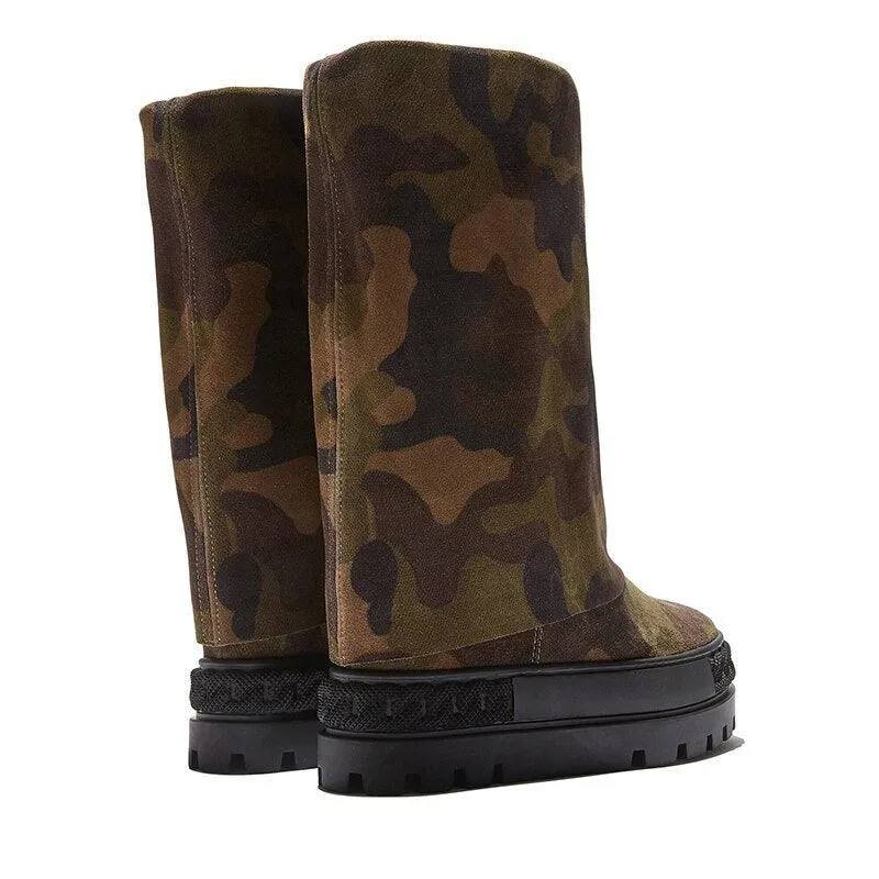 Army Ready Camouflage Suede Boot