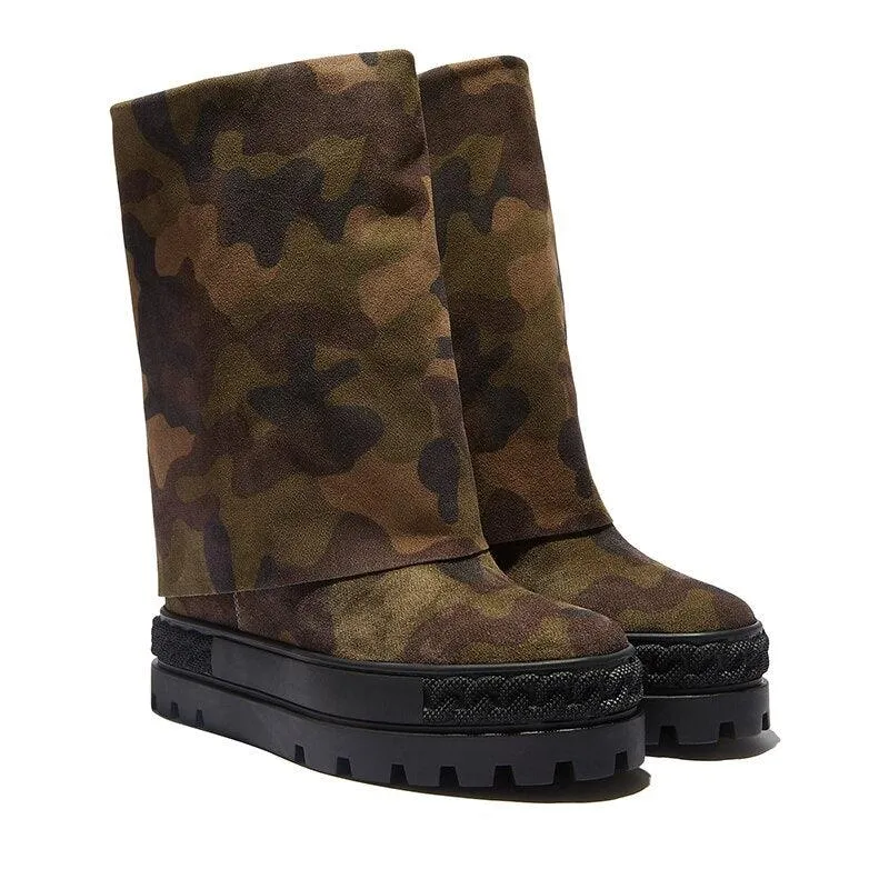 Army Ready Camouflage Suede Boot