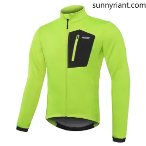 Arsuxeo Men's Cycling Jacket Winter Elastane Bike