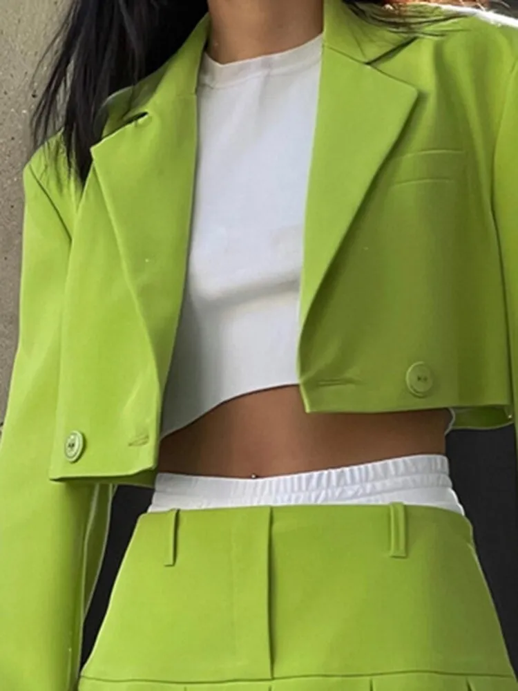 Ashore Shop Elegant Fashion Blazer Suit Two Piece Sets Sexy Outfits Matching Sets Long Sleeve Blazer and Skirt Set Clothes