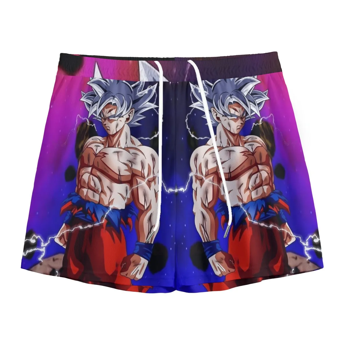 Awesome Ultra Instinct Silver Hair Goku DBZ Kids Mesh Shorts