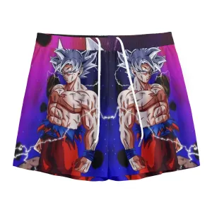 Awesome Ultra Instinct Silver Hair Goku DBZ Kids Mesh Shorts