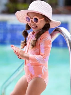 Bahamas Chic One Piece Rash Guard Swimsuit