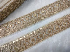 Beige Fancy Embellished Trim