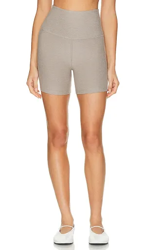 Beyond Yoga Keep Pace Biker Short in Taupe