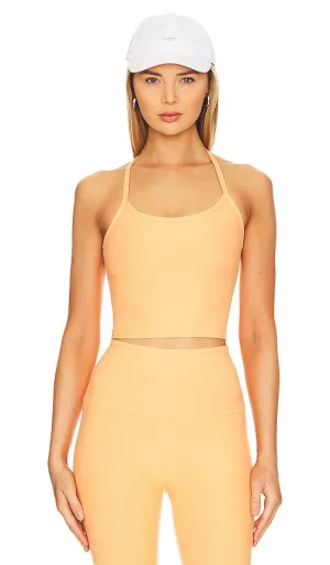 Beyond Yoga Spacedye Slim Racerback Cropped Tank in Orange