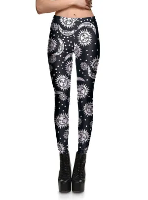 Black And White Sun Moon Prints Suitable