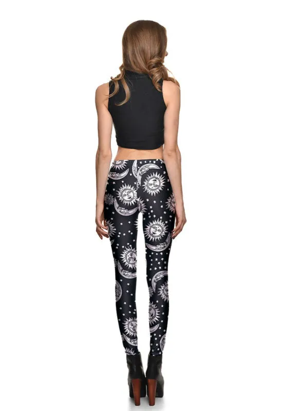 Black And White Sun Moon Prints Suitable