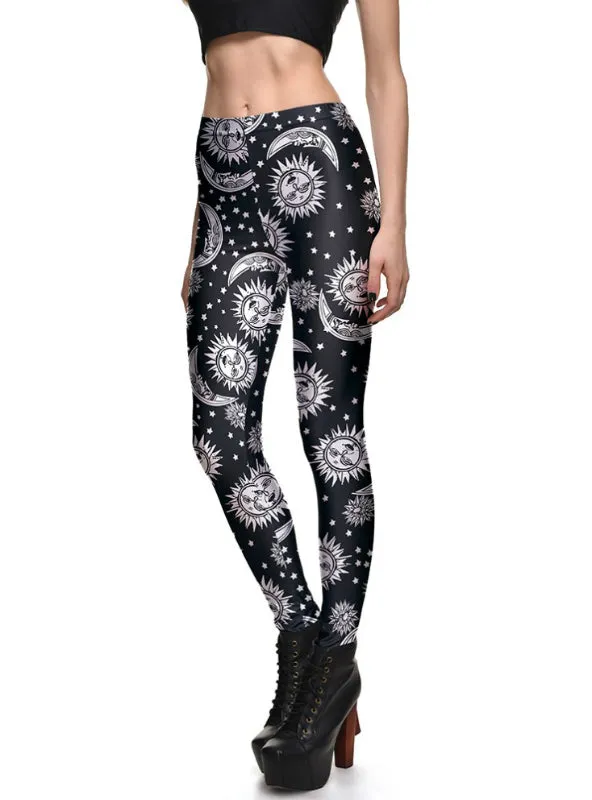 Black And White Sun Moon Prints Suitable