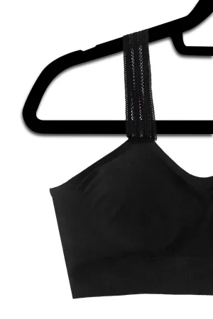 Black Bra, Lace Strap PLUS