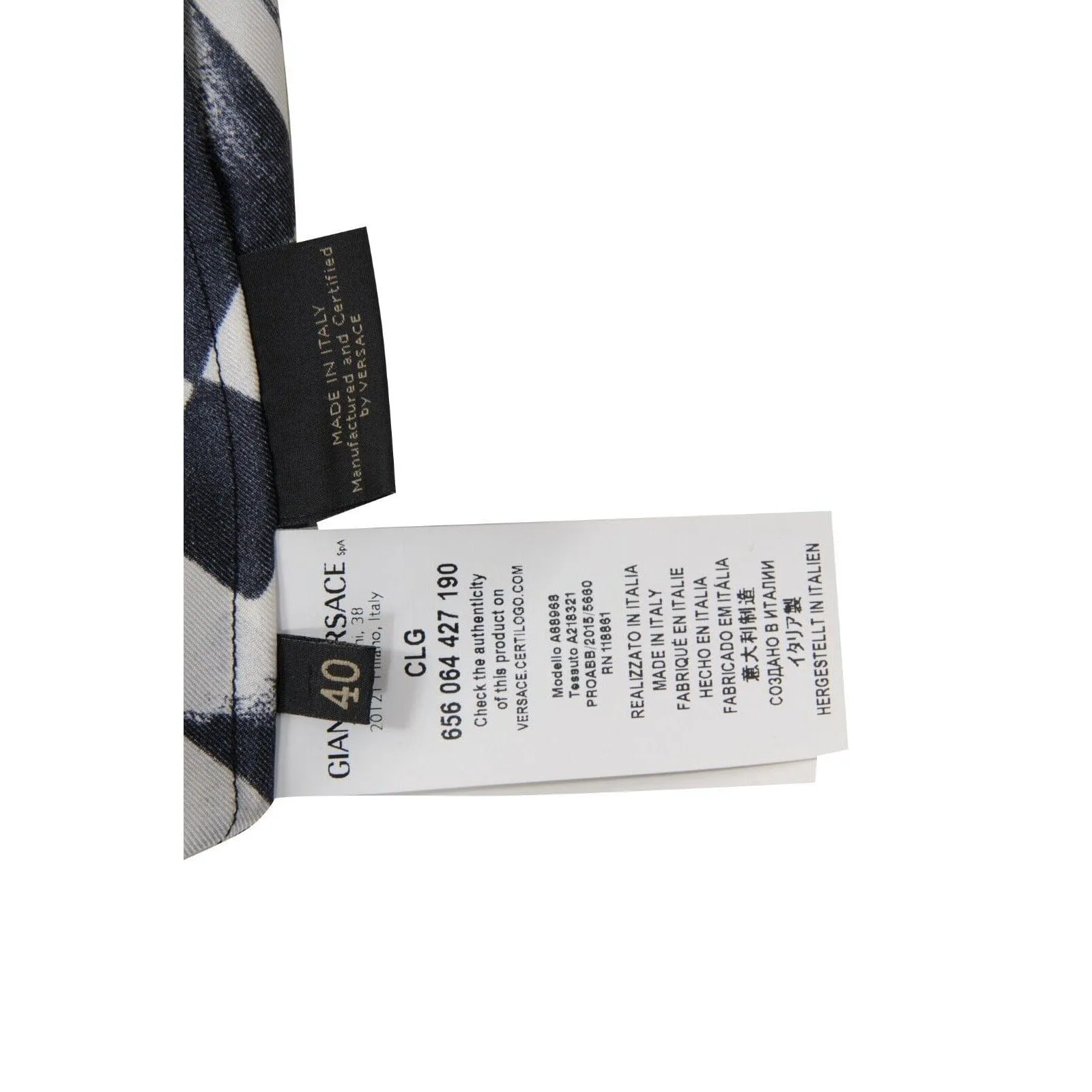 Black White Silk Medusa Print Button Down Shirt
