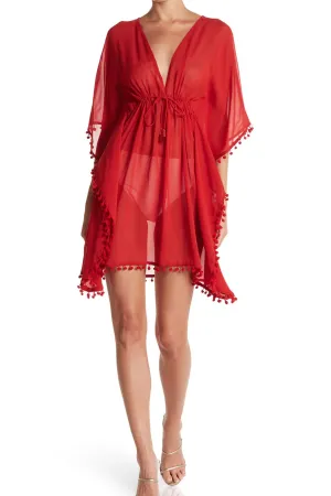 Blood Red Swim Cover Up