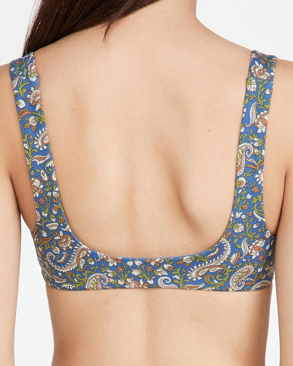 Blue Paisley Celeste Swim Top