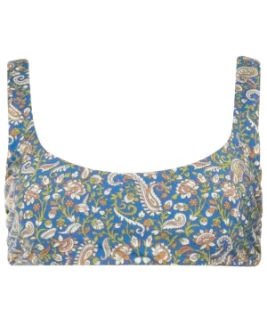 Blue Paisley Celeste Swim Top