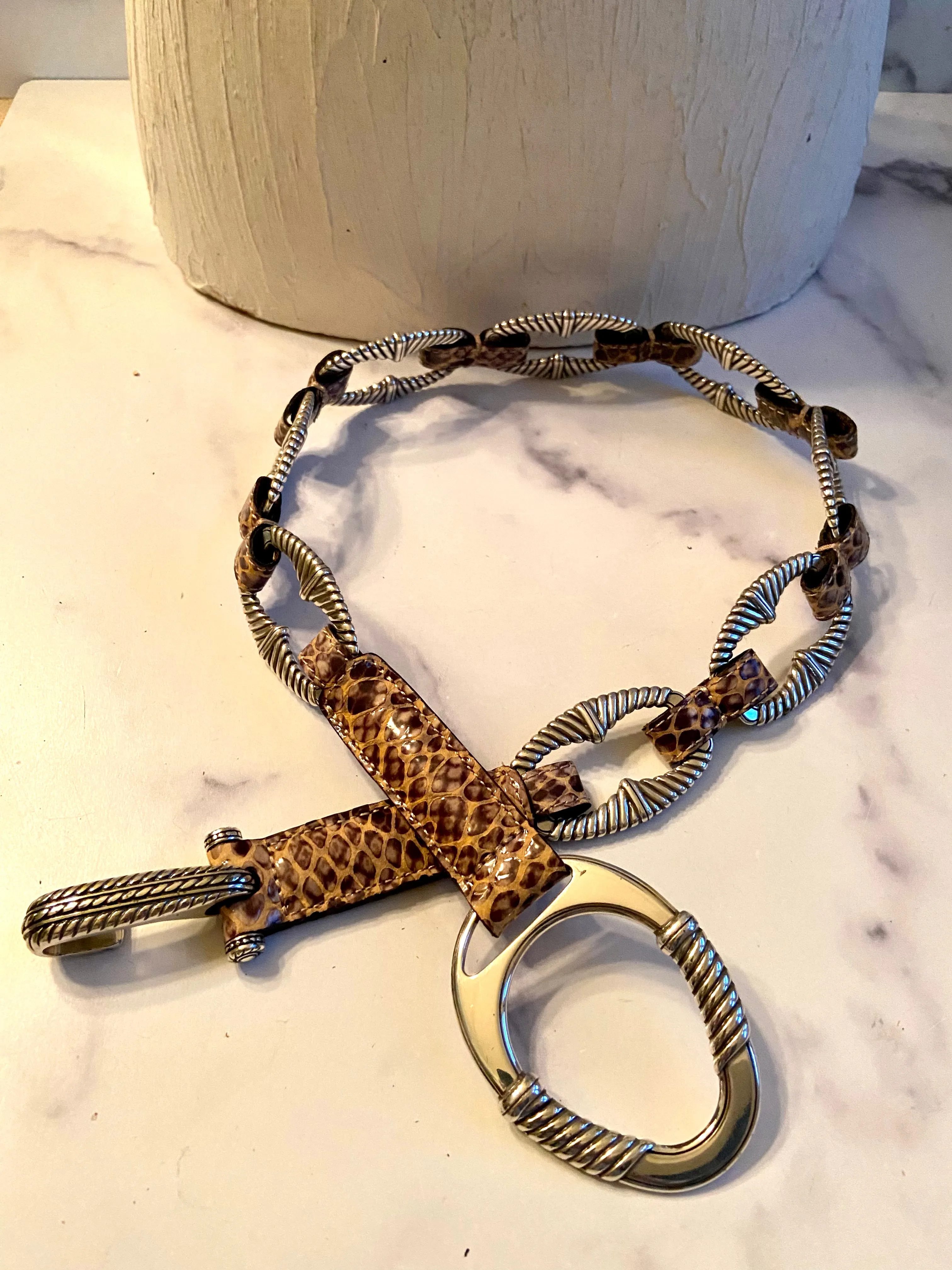 Brighton leopard belt