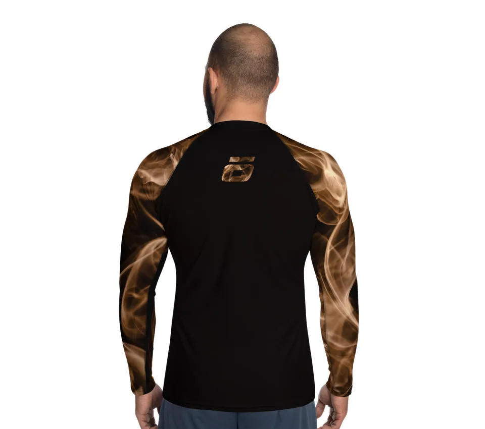 Brown Smoke Rank Long Sleeve Rashguard (Semi Custom) Made in USA
