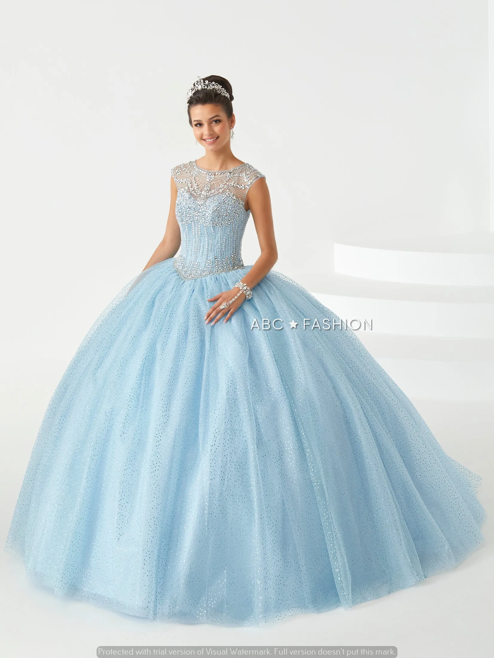 Cap Sleeve Quinceanera Dress by Fiesta Gowns 56441
