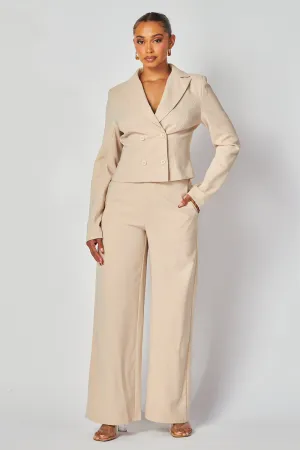 Carey Short Blazer & Straight Leg Pant Set