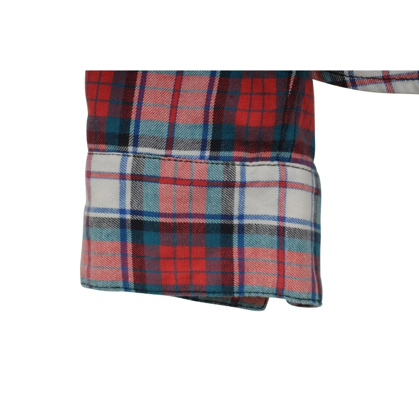 Chrome Hearts Cross Patch Flannel Red Green Plaid Button Down Shirt