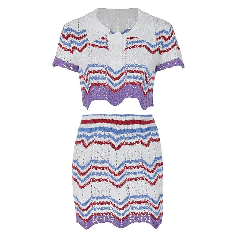 Ciara Crochet Skirt Set