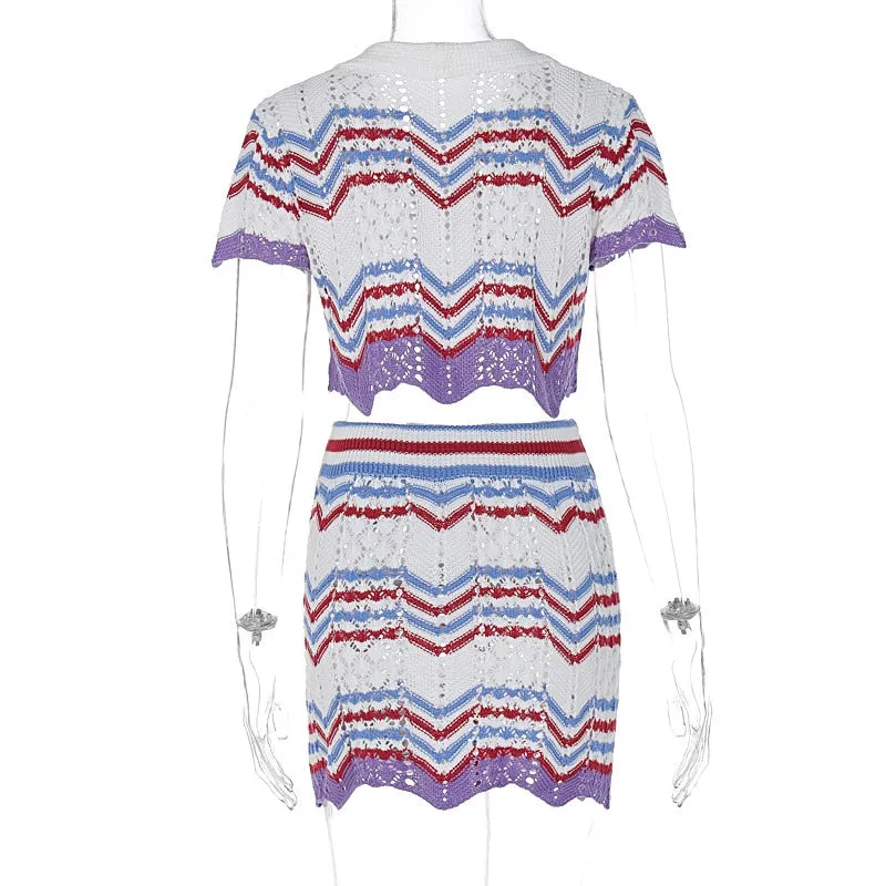 Ciara Crochet Skirt Set
