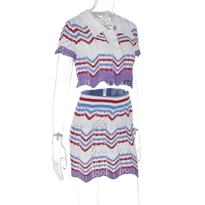 Ciara Crochet Skirt Set