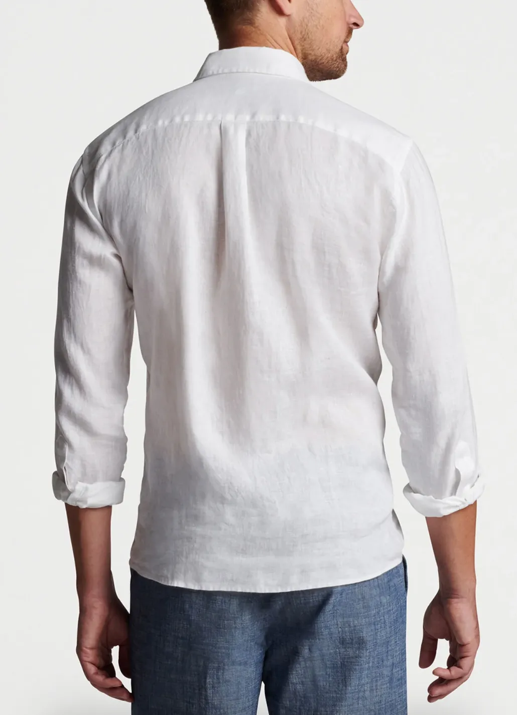 Coastal Garment Dyed Linen Shirt White