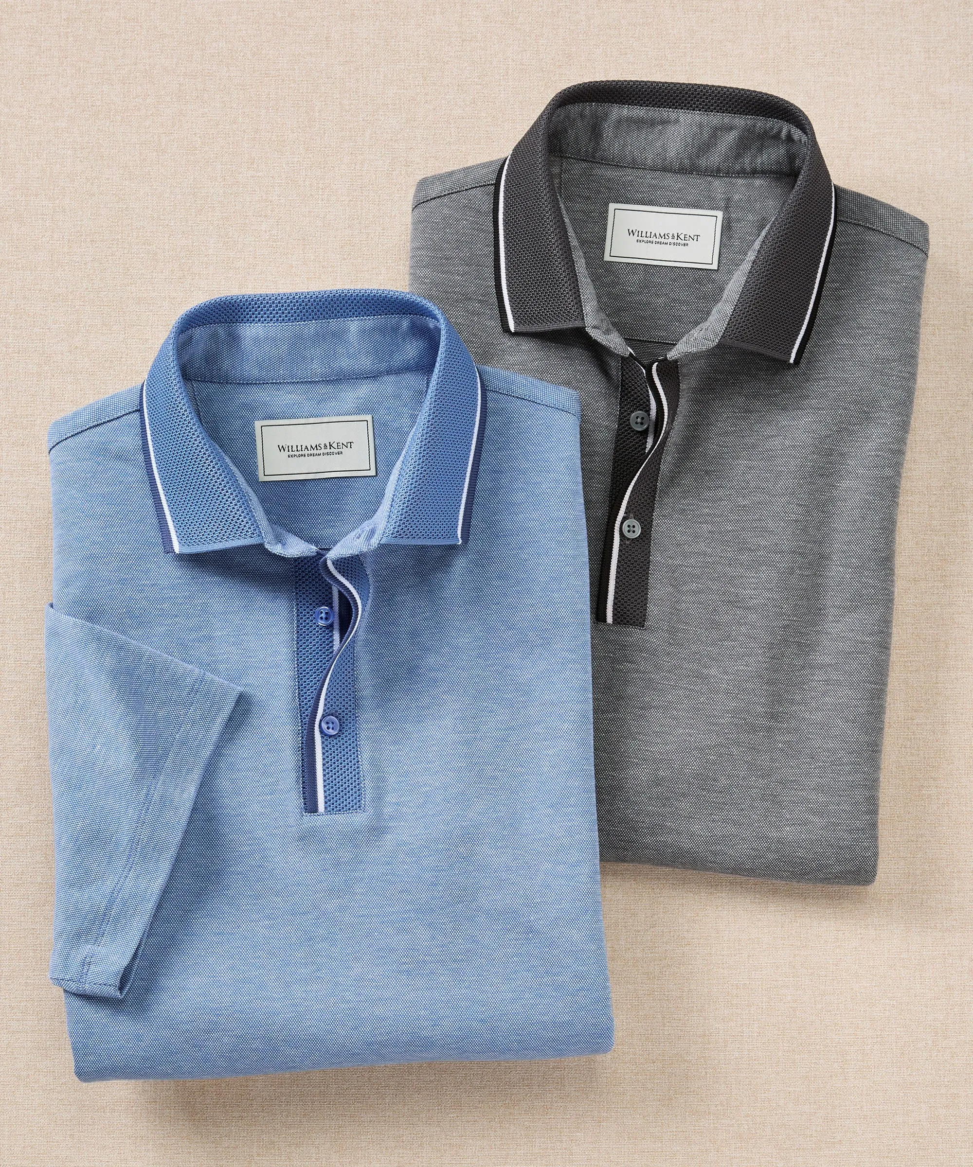 Contrast Collar Pique Polo Shirt