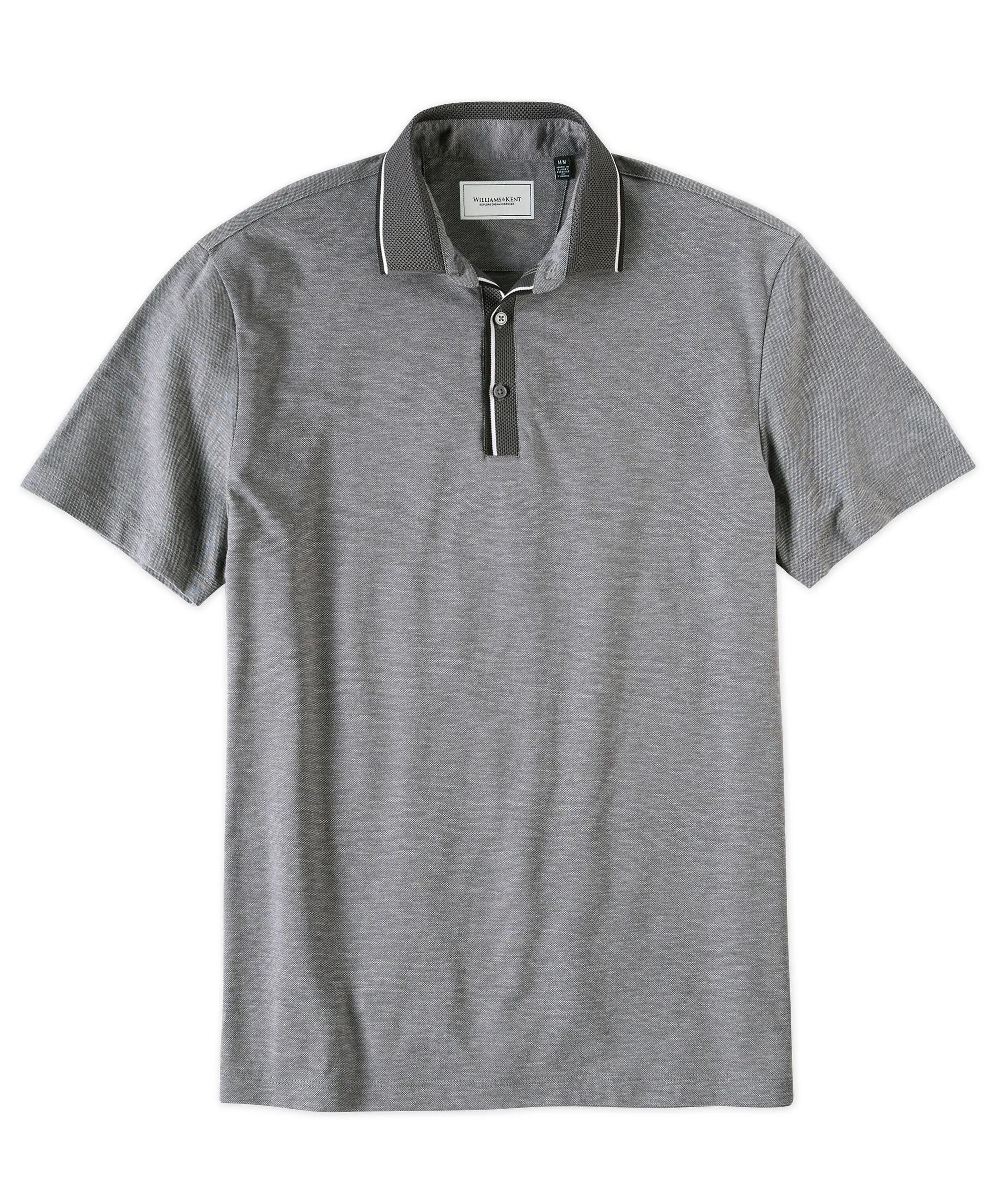 Contrast Collar Pique Polo Shirt