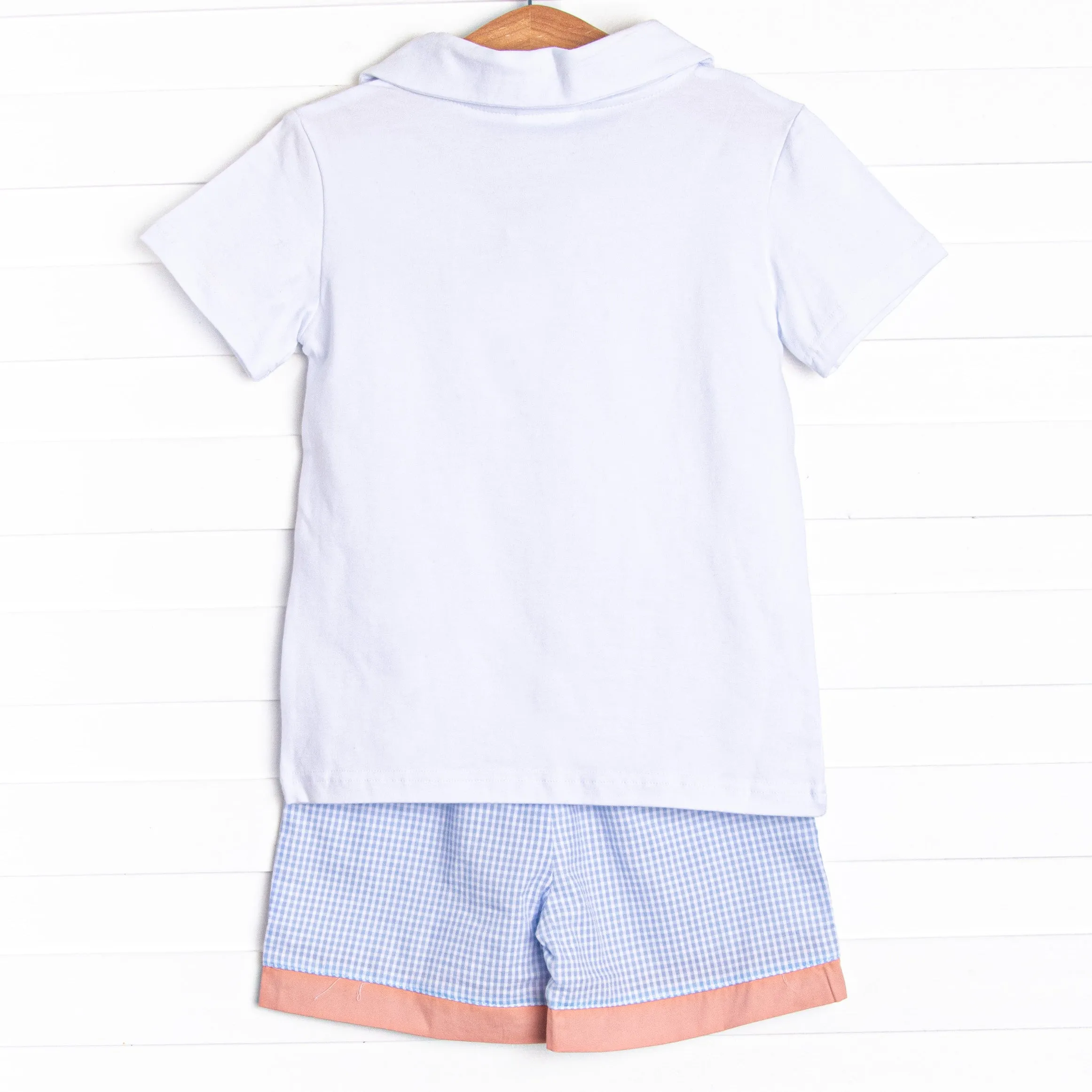 Coral Coast Embroidered Short Set, Blue