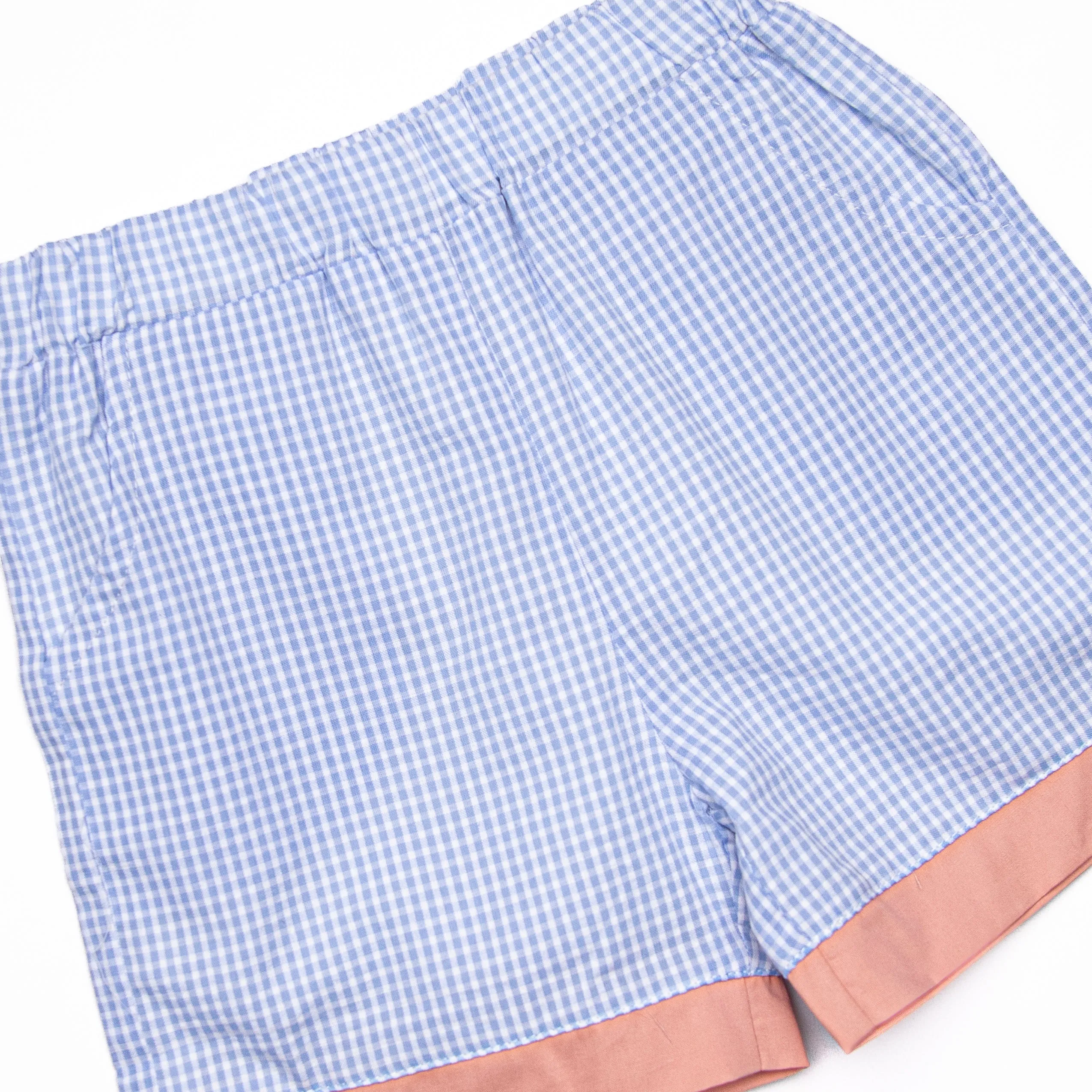 Coral Coast Embroidered Short Set, Blue