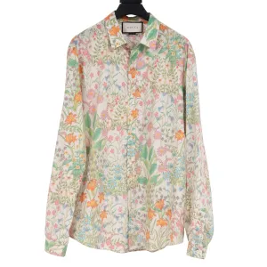 Cream Duke Floral Printed Button Down