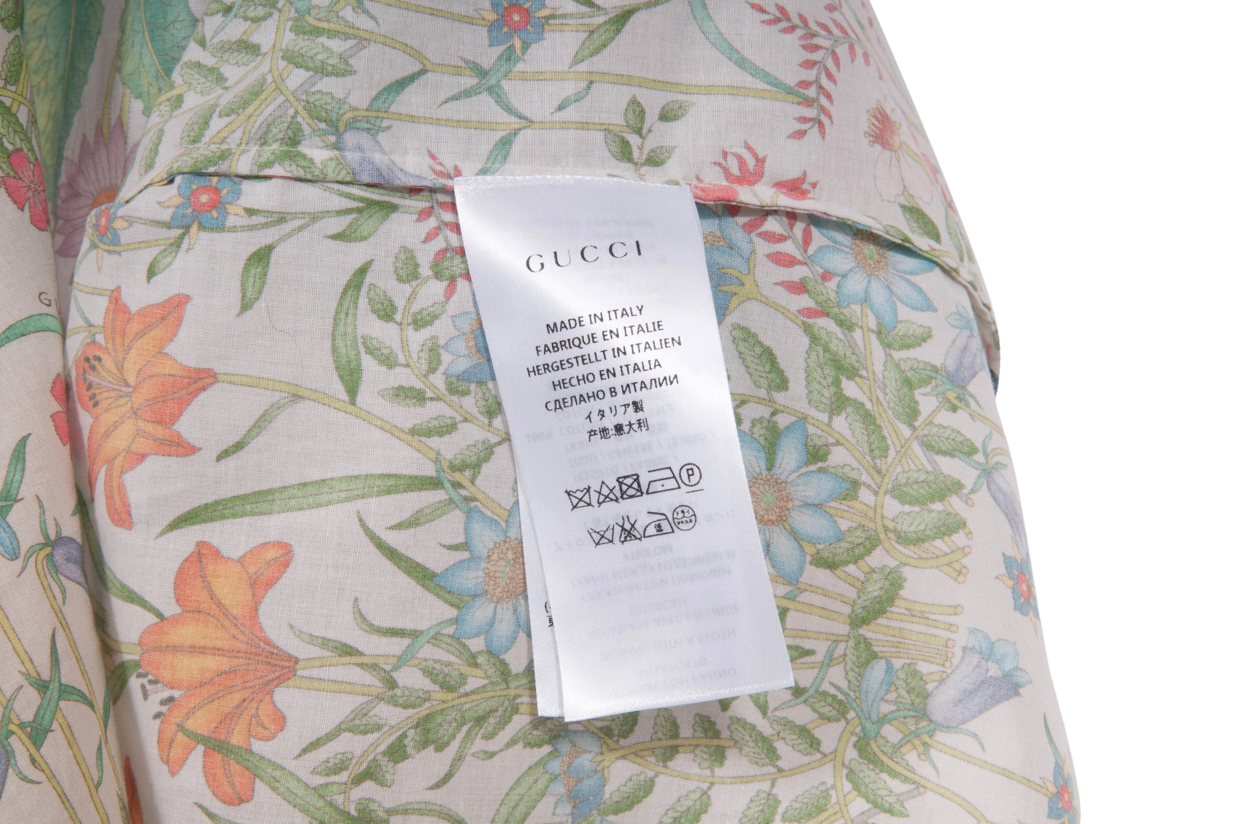 Cream Duke Floral Printed Button Down