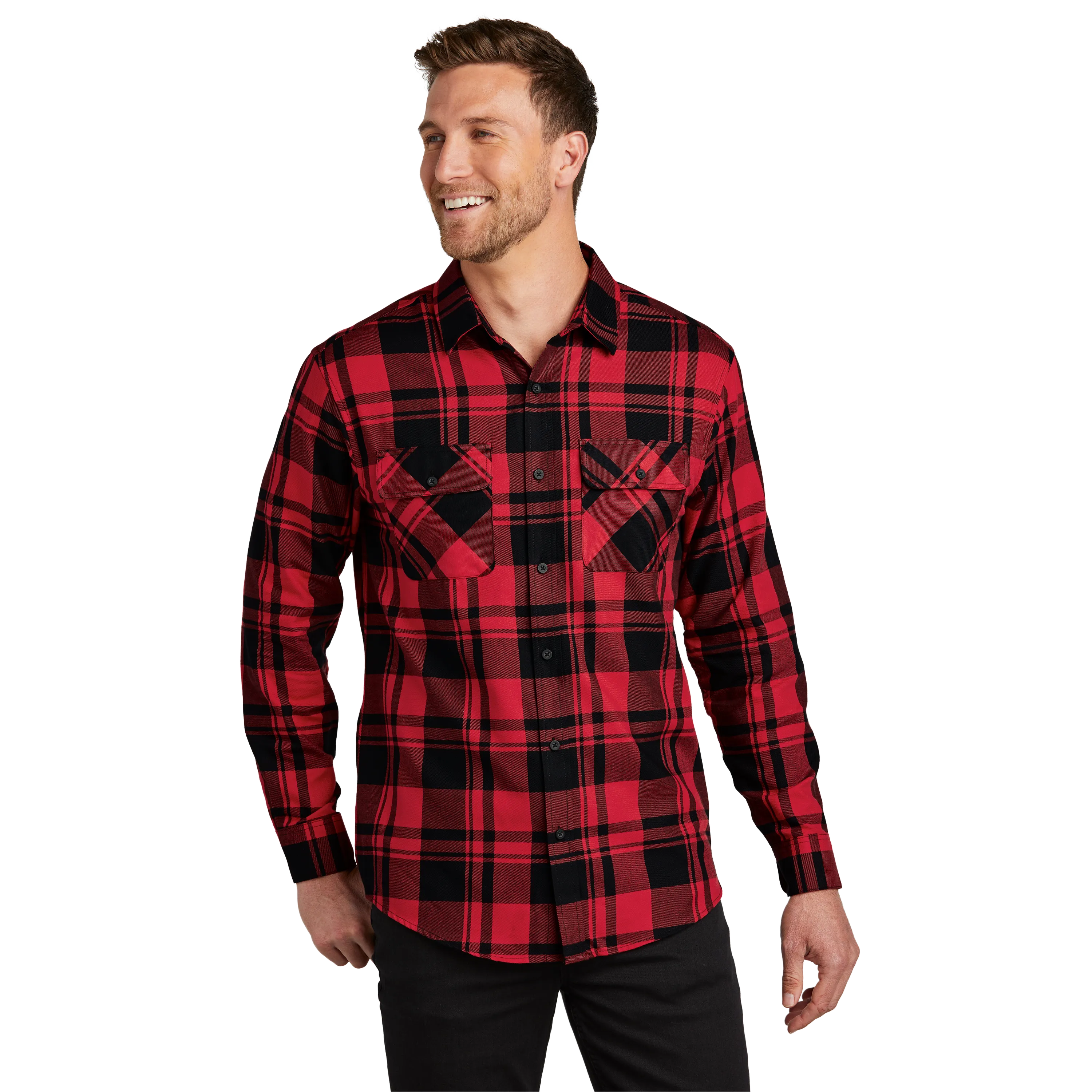 D1820M Mens Plaid Flannel Shirt