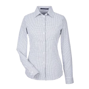 D1966W Ladies CrownLux Performance Micro Windowpane Shirt