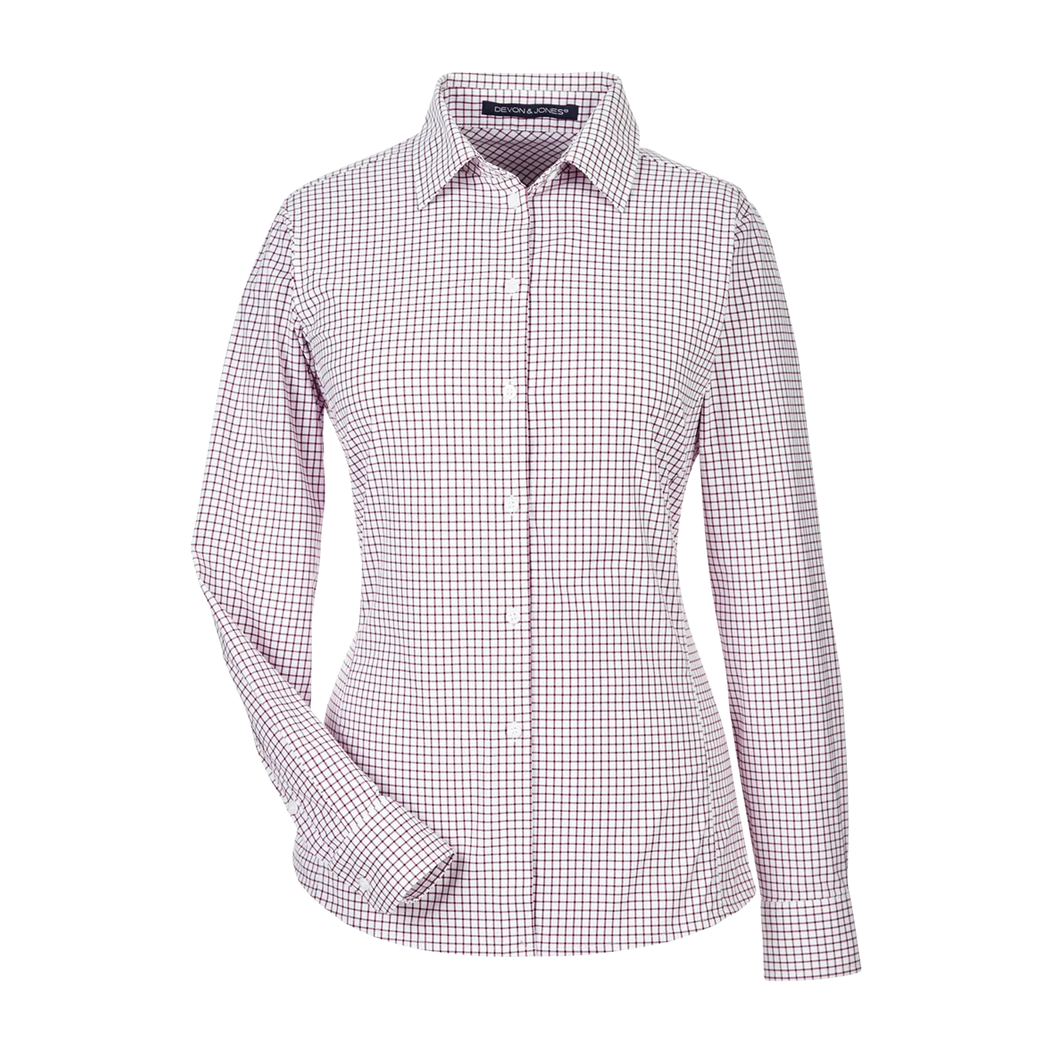 D1966W Ladies CrownLux Performance Micro Windowpane Shirt