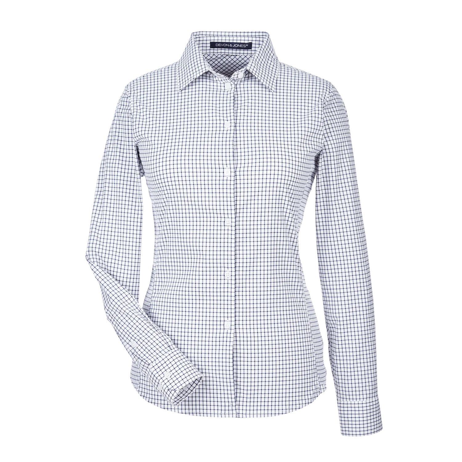 D1966W Ladies CrownLux Performance Micro Windowpane Shirt