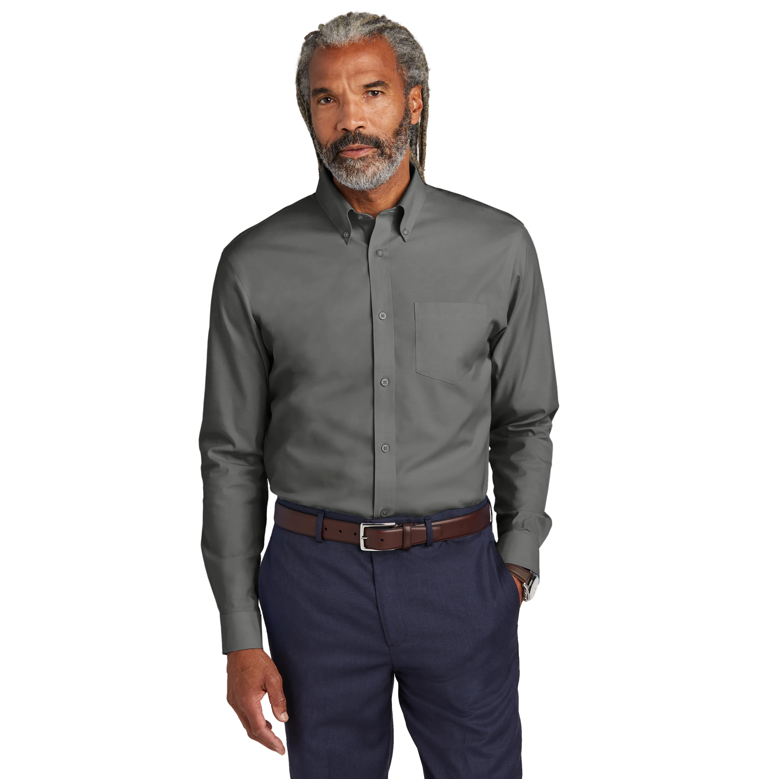 D2327M Mens Wrinkle-Free Stretch Pinpoint Shirt