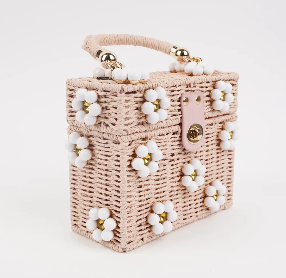 Dreaming In Pink Daisy Bag - Dusty Pink