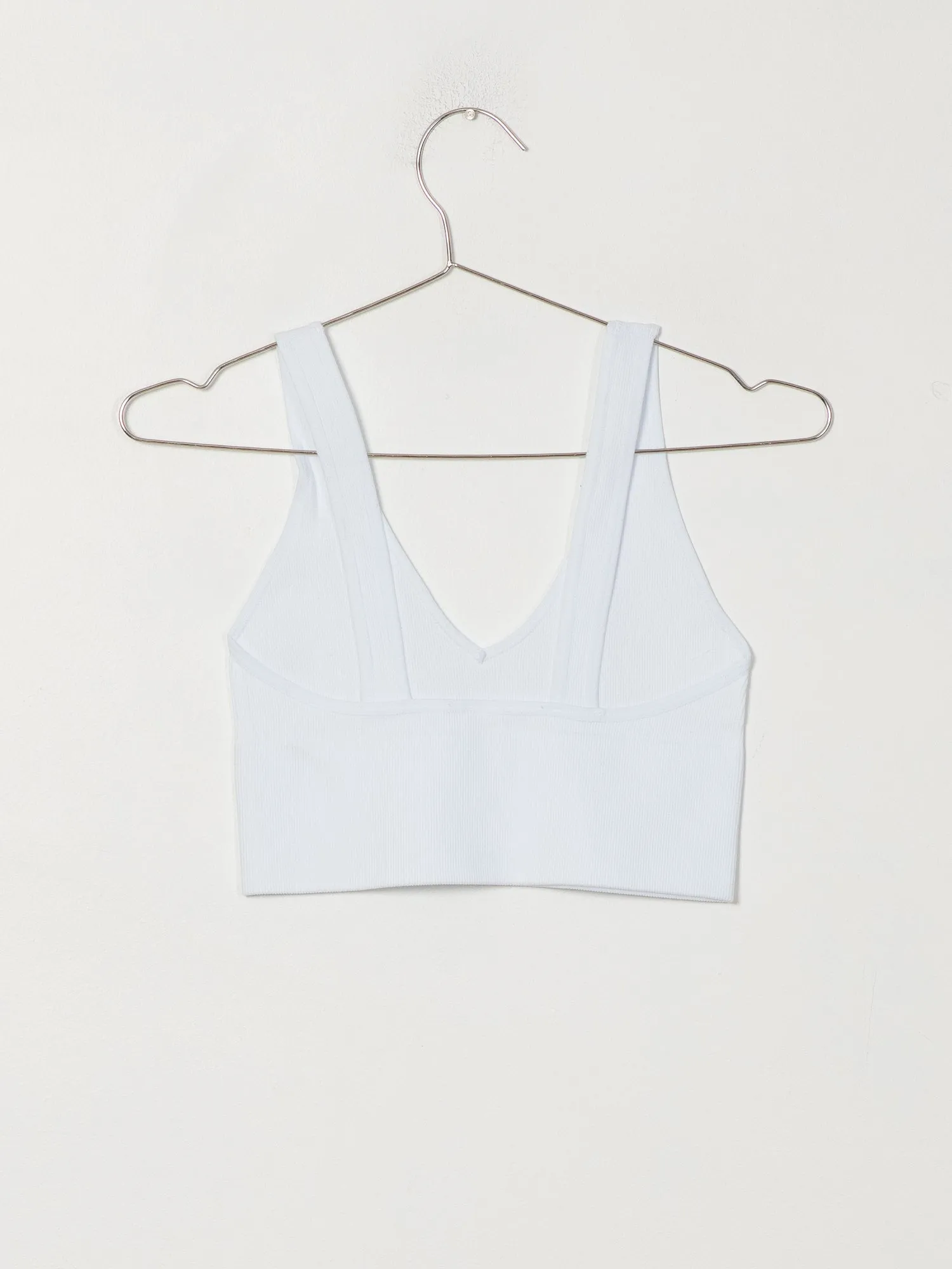 DYNAMIC DEEP V CROP RIBBED BRALETTE  - CLEARANCE