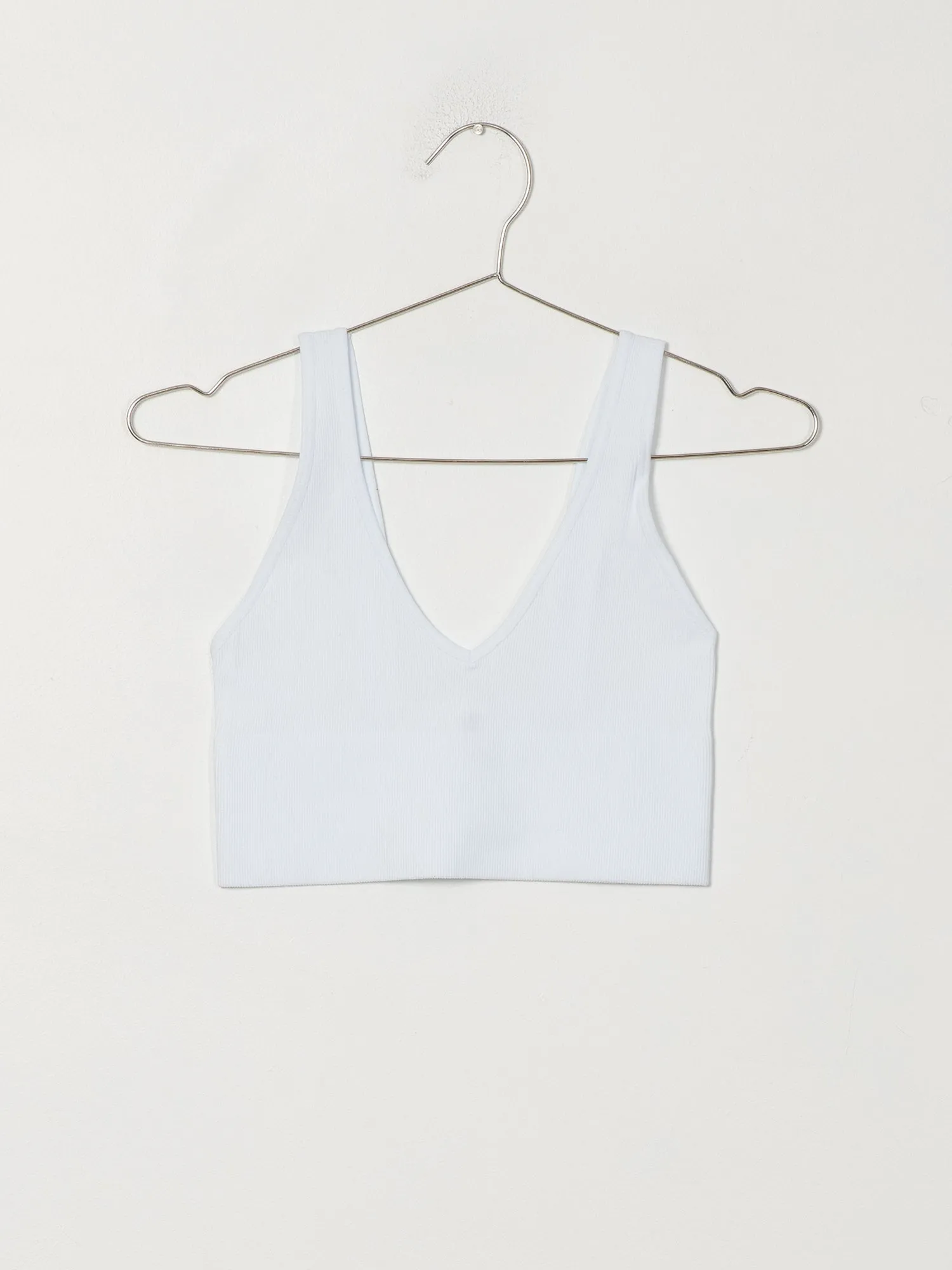 DYNAMIC DEEP V CROP RIBBED BRALETTE  - CLEARANCE
