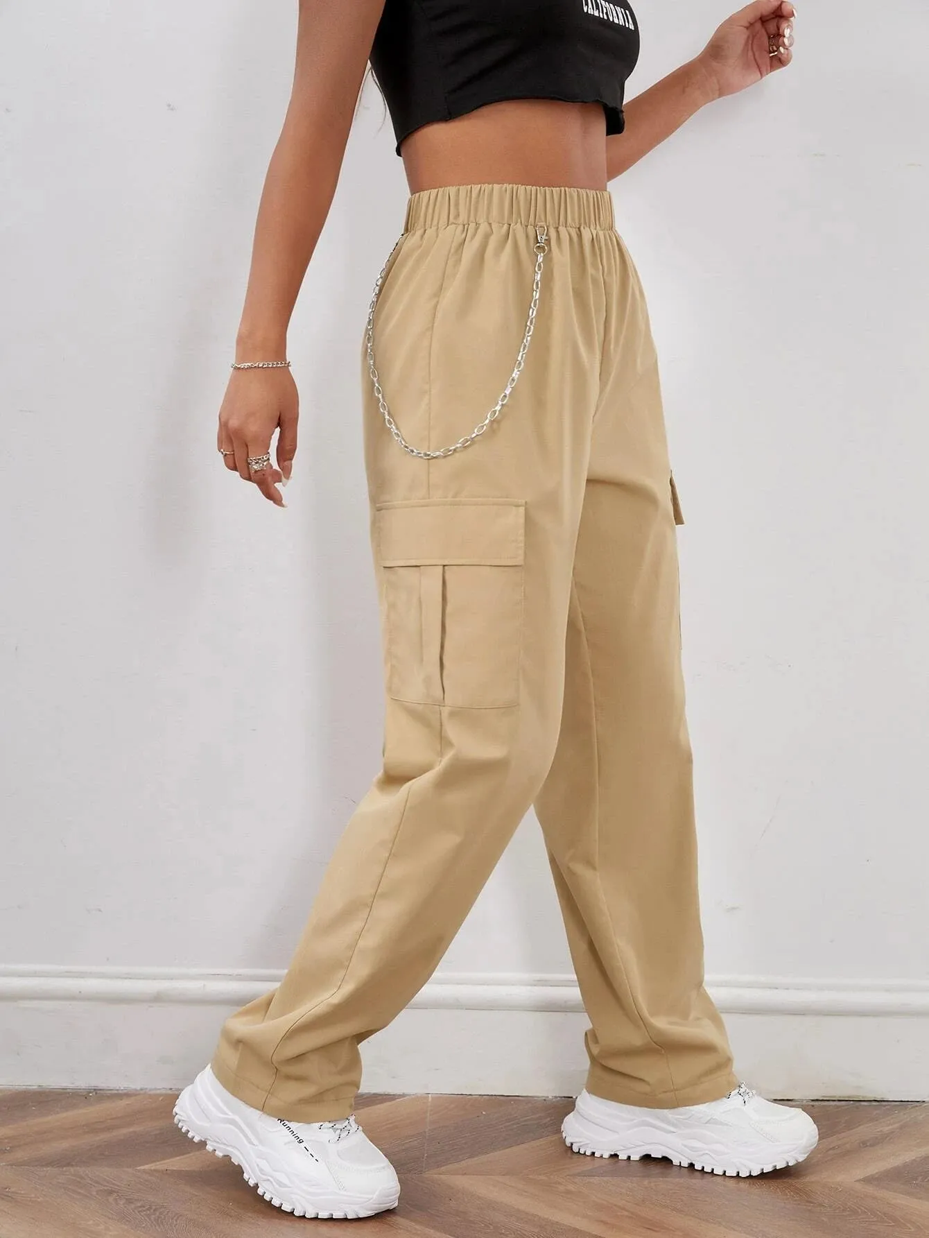Elastic Waist Cargo Pant